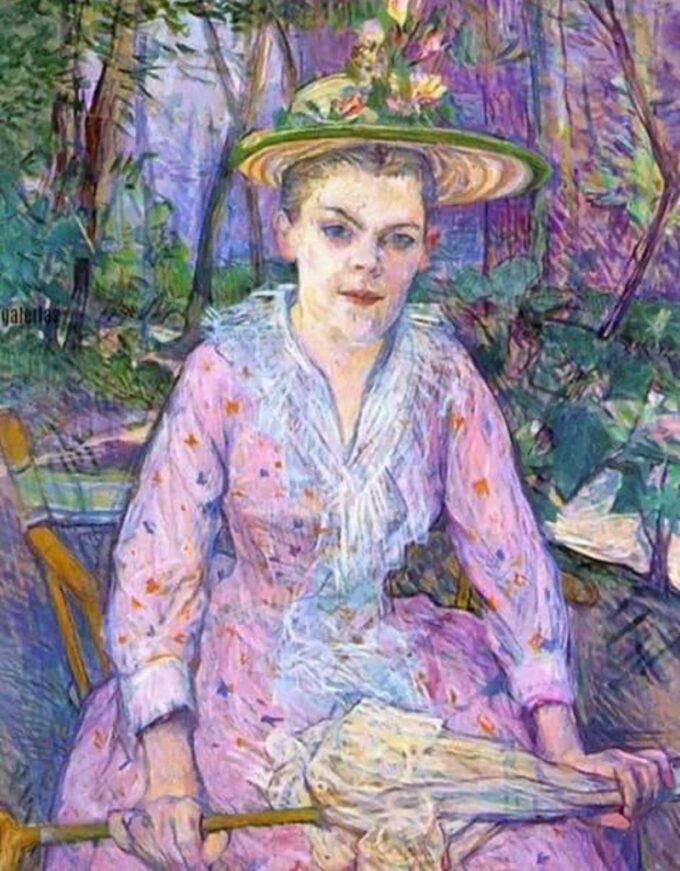 Mujer con un paraguas – Toulouse Lautrec Henri de Toulouse-Lautrec 70x85