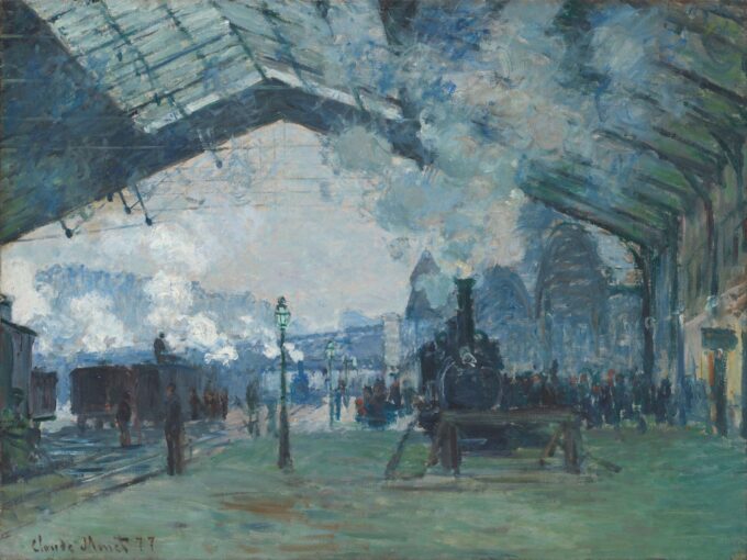 La estación de Saint-Lazare, el tren de Normandía – Claude Monet Claude Monet 85x75