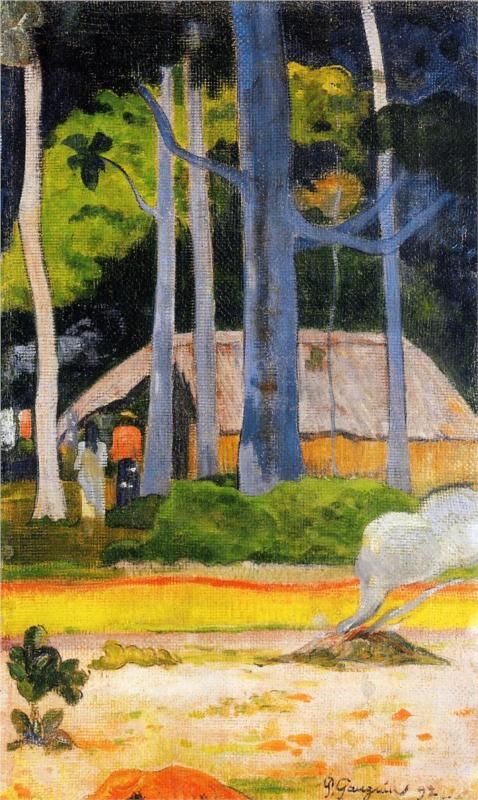 Cabaña en los árboles – Paul Gauguin Paul Gauguin 70x120