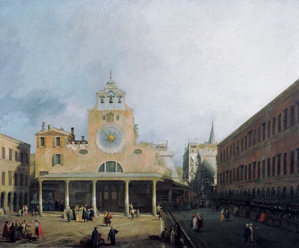 La plaza de San Giacomo di Rialto en Venecia – Giovanni Antonio Canal Giovanni Antonio Canal 85x75