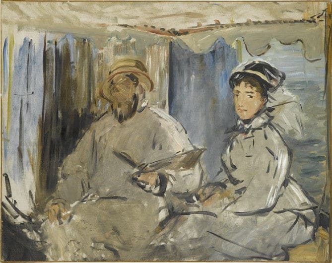 El pintor Monet en su estudio – Edouard Manet Édouard Manet 85x75