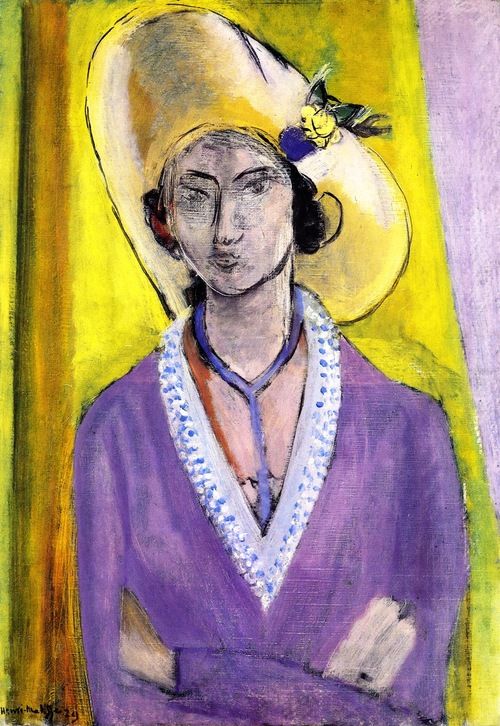 El sombrero amarillo – Matisse Henri Matisse 70x105