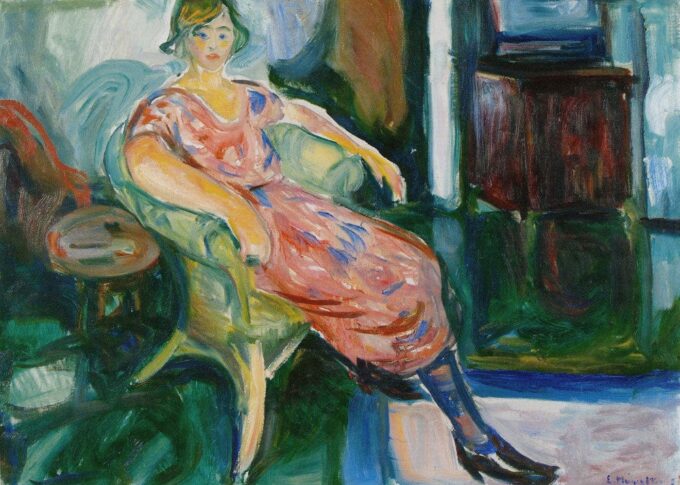 Mujer en una silla de mimbre – Edvard Munch Edvard Munch 105x70