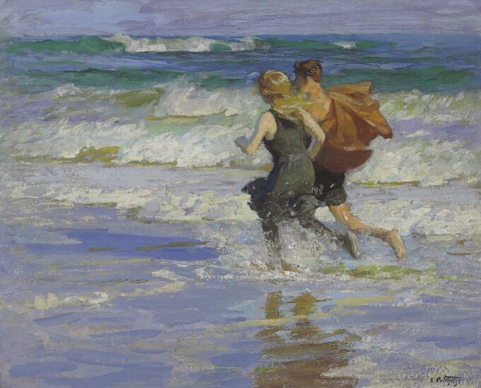 En la playa – Edward Henry Potthast Edward Henry Potthast 85x75