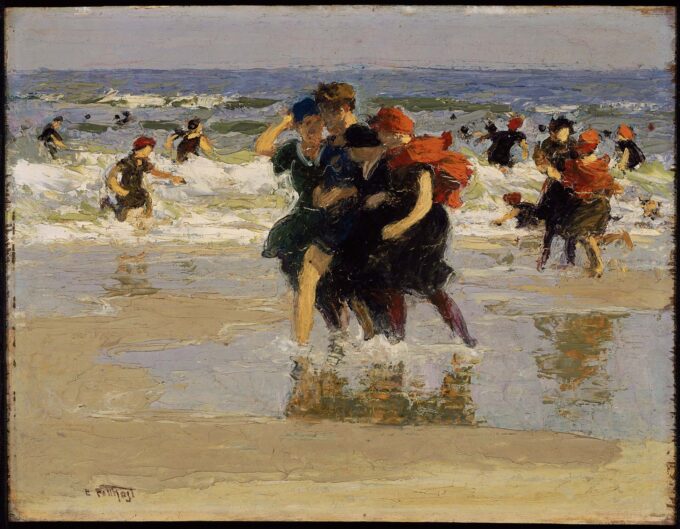 En la playa – Edward Henry Potthast Edward Henry Potthast 85x75