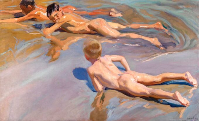 Niños en la playa – Sorolla Joaquín Sorolla 105x70