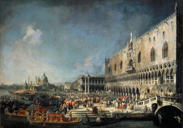 Recepción de un enviado francés en Venecia – Giovanni Antonio Canal Giovanni Antonio Canal 105x70