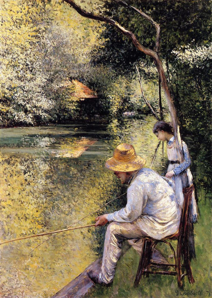 Pesca con caña – Caillebotte Gustave Caillebotte 70x105