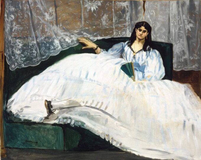 Mujer con un abanico – Edouard Manet Édouard Manet 85x75