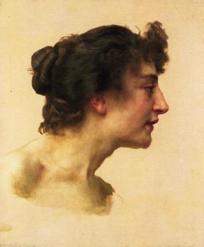 Estudio de la cabeza de Elize – William Bouguereau William Bouguereau 70x85