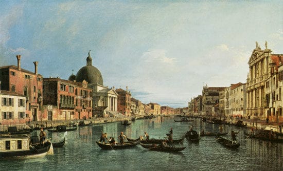 Gran Canal: vista desde el suroeste desde la Chiesa degli Scalzi hasta Fondamenta della Crose – Canal Giovanni Antonio Giovanni Antonio Canal 105x70