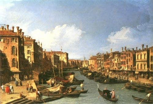 Gran Canal: vista del suroeste desde el puente de Rialto hacia el Palazzo FosAri – Canal Giovanni Antonio Giovanni Antonio Canal 105x70