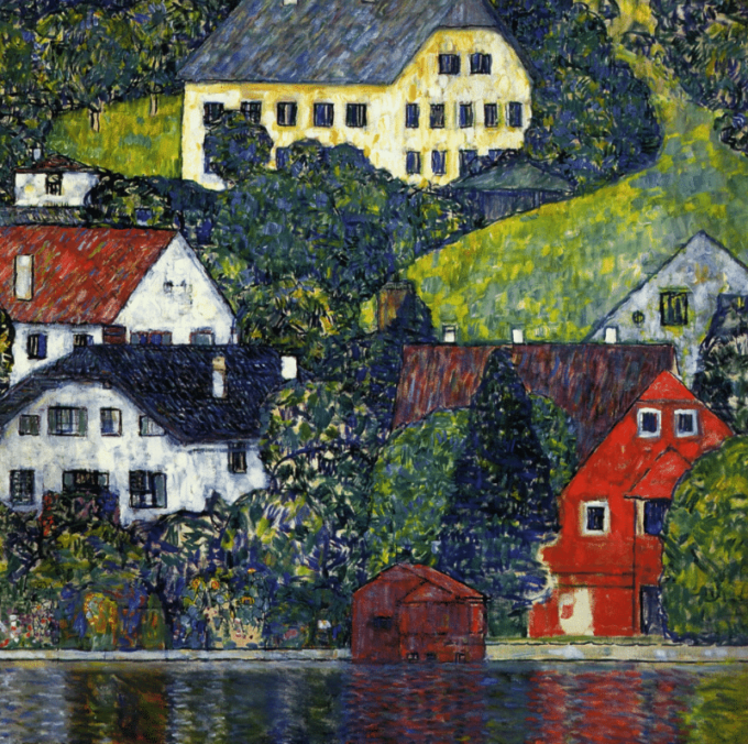 Casas en Unterach sobre el Attersee – Gustav Klimt Gustav Klimt