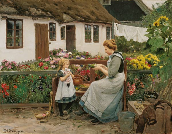 En el banco del jardín – Hans Andersen Brendekilde Andersen Brendekilde 85x75