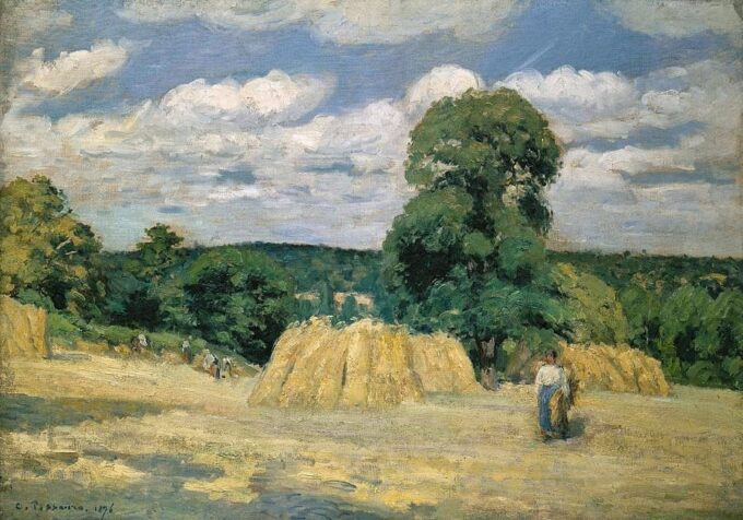 Cosecha en Montfoucault – Camille Pissarro Camille Pissarro 105x70