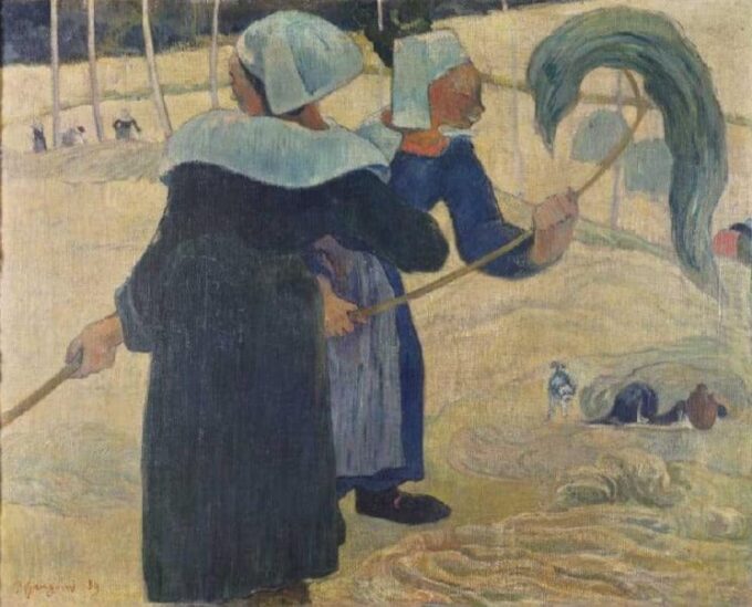 Las canaletas de fabricación de heno – Paul Gauguin Paul Gauguin 85x75