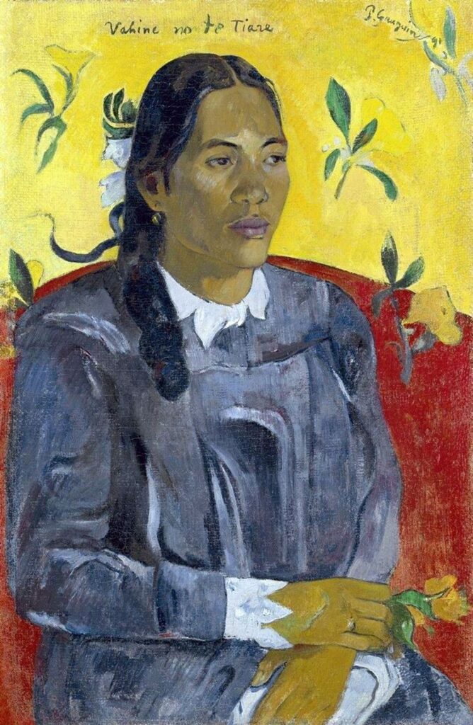 Mujer con una flor – Paul Gauguin Paul Gauguin 70x105