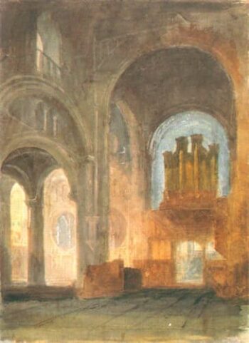 Vista del interior de la catedral cristiana – William Turner William Turner