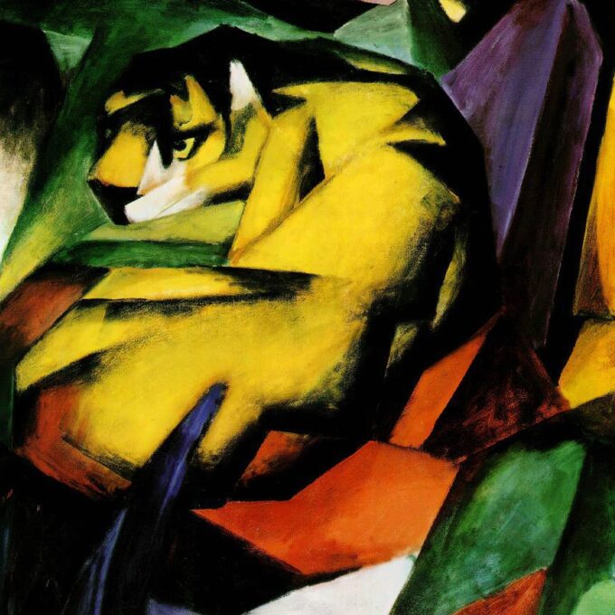 El tigre amarillo – Franz Marc Cuadros Populares 70x70