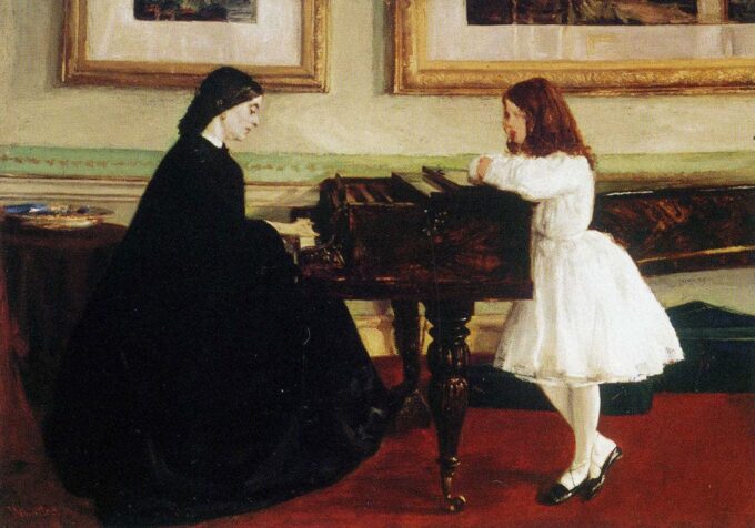 «En el piano – James Abbott McNeill Whistler» James Abbott McNeill Whistler 105x70