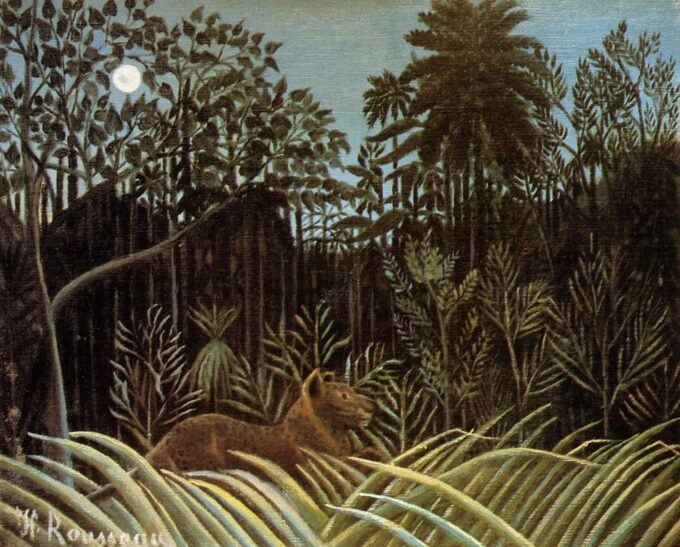 Selva con león – Henri Rousseau Henri Rousseau 85x75