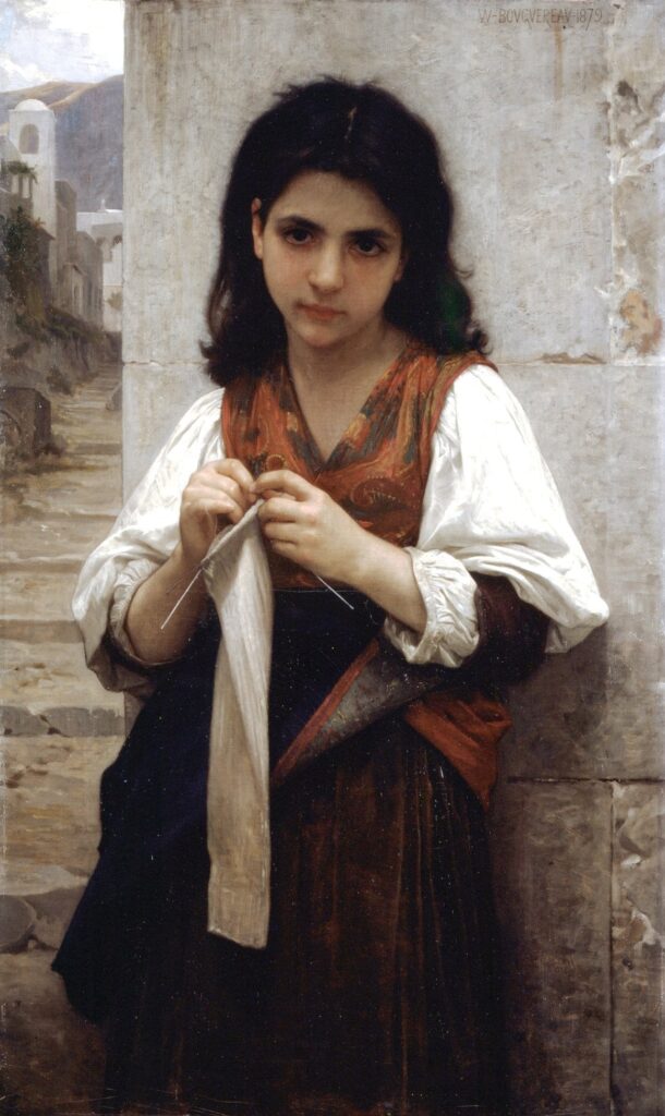 Máquina de tejer de William Bouguereau William Bouguereau 70x120