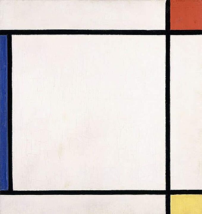 Composición III en rojo, amarillo, azul – Mondrian Piet Mondrian 70x70