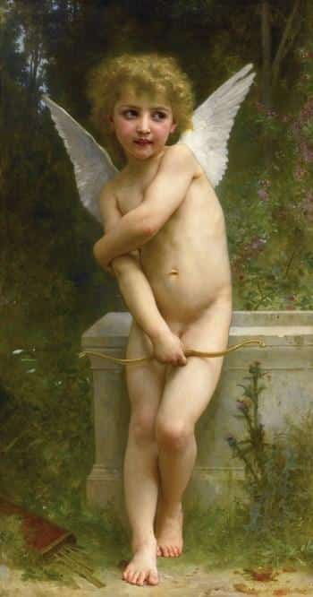 El amor golpeado – William Bouguereau William Bouguereau 70x140