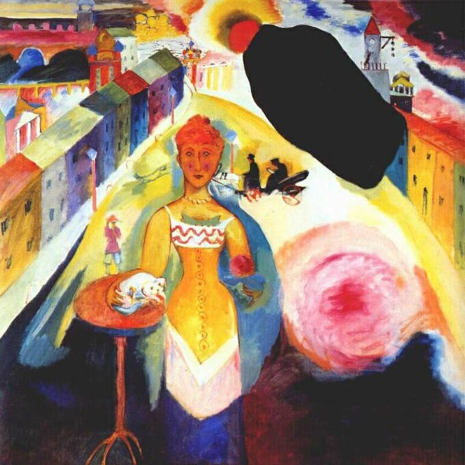 «Dama en Moscú – Vassily Kandinsky» Vasili Kandinski 70x70