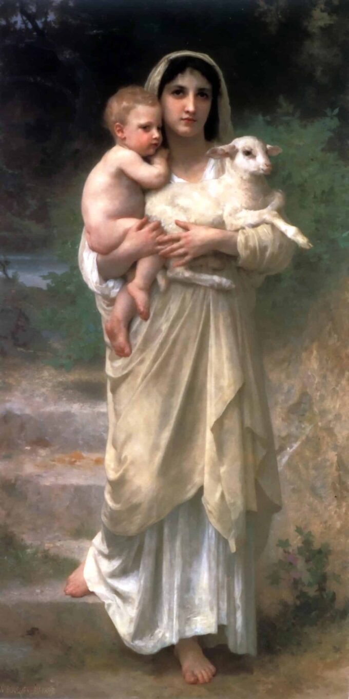 Los Corderos – William Bouguereau William Bouguereau 70x140