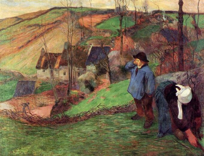 Paisaje en Bretaña (1888) – Paul Gauguin Paul Gauguin 85x75