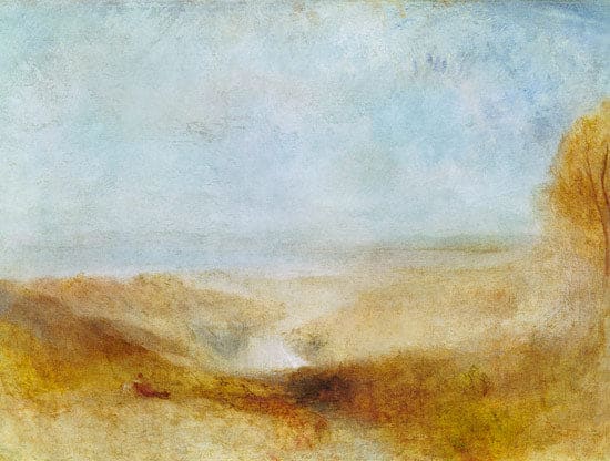 Paisaje con un río y una bahía a lo lejos – William Turner William Turner 85x75