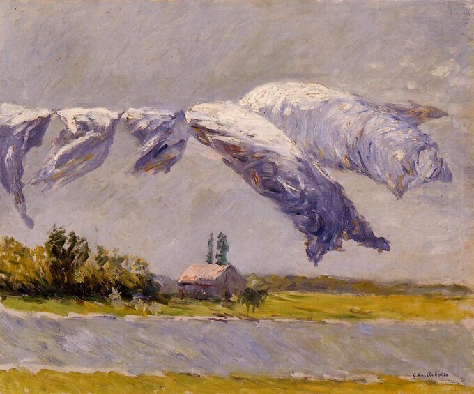 Secado de la ropa, pequeño Gennevilliers – Caillebotte Gustave Caillebotte 85x75