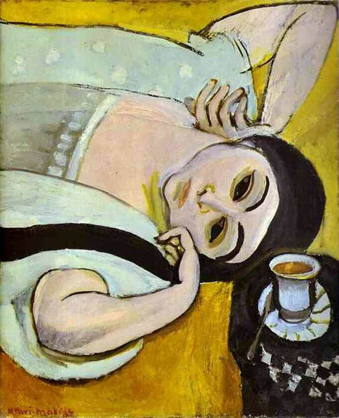 Laurette acostada con una taza de café – Matisse Henri Matisse 70x85