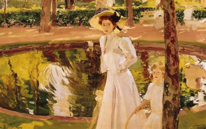 Marianne en los jardines – Sorolla Joaquín Sorolla 105x70