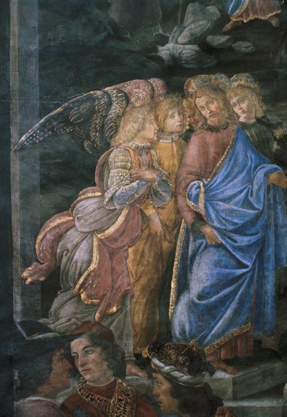 La purificación del leproso y la tentación de Cristo, de la Capilla Sixtina: detalle de Chris – Sandro Botticelli Sandro Botticelli 70x105