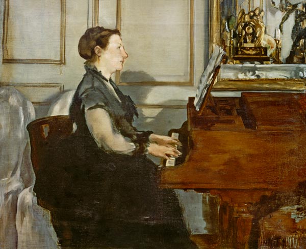 Madame Manet al piano – Edouard Manet Édouard Manet 85x75