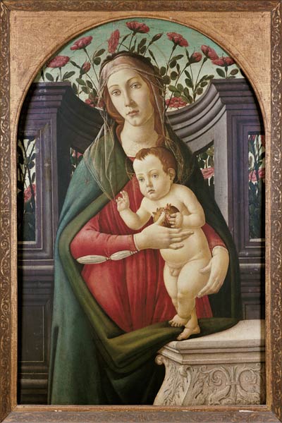 Madonna con el niño en un nicho decorado con flores – Sandro Botticelli Sandro Botticelli 70x105