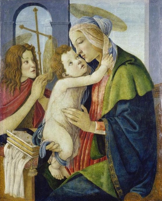 La Virgen y el Niño con el niño San Juan – Sandro Botticelli Sandro Botticelli 70x85