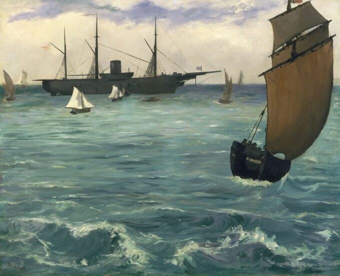 El Kearsarge en Boulogne – Edouard Manet Édouard Manet 85x75