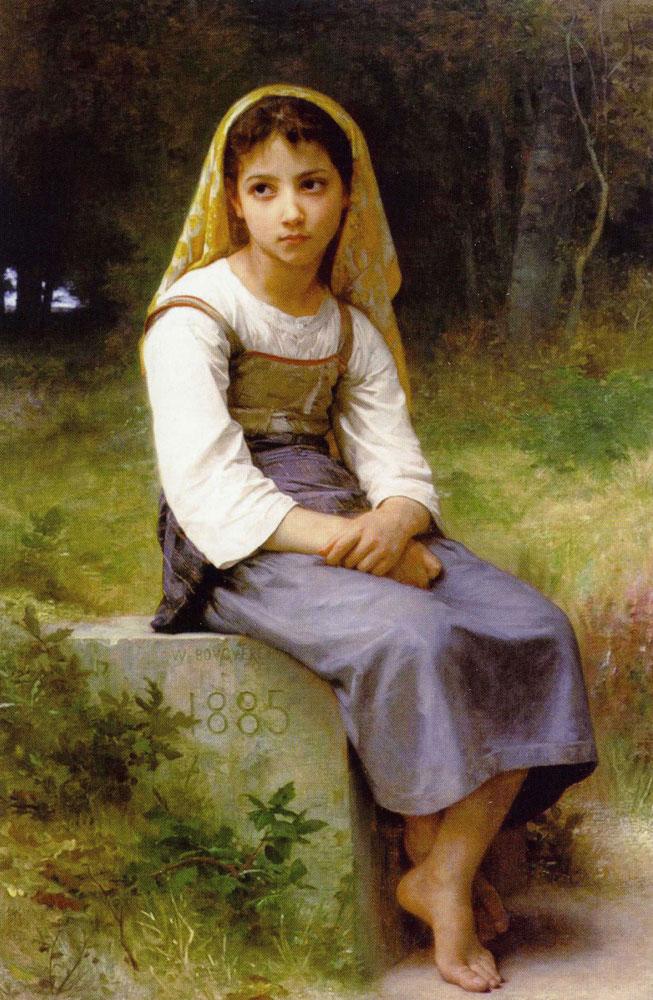 Meditación de William Bouguereau William Bouguereau 70x105