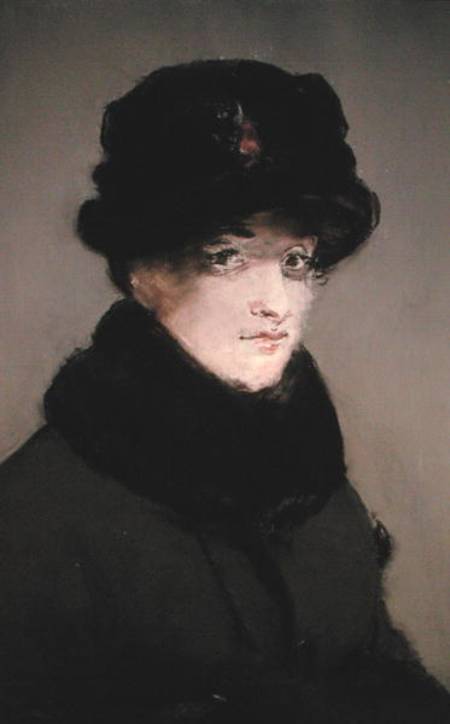 Mery Laurent llevando un cárdigan con cuello de piel – Edouard Manet Édouard Manet 70x105