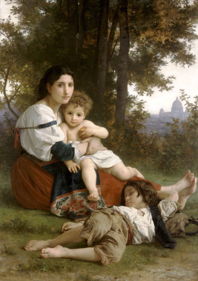 Madre e hijos – William Bouguereau William Bouguereau 70x105