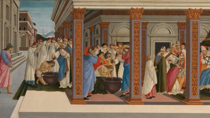 La juventud y el primer milagro de San Zenobio – Sandro Botticelli Sandro Botticelli 120x70