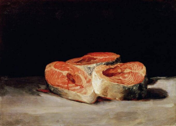 Bodegón con salmón – Francisco de Goya Francisco de Goya 105x70