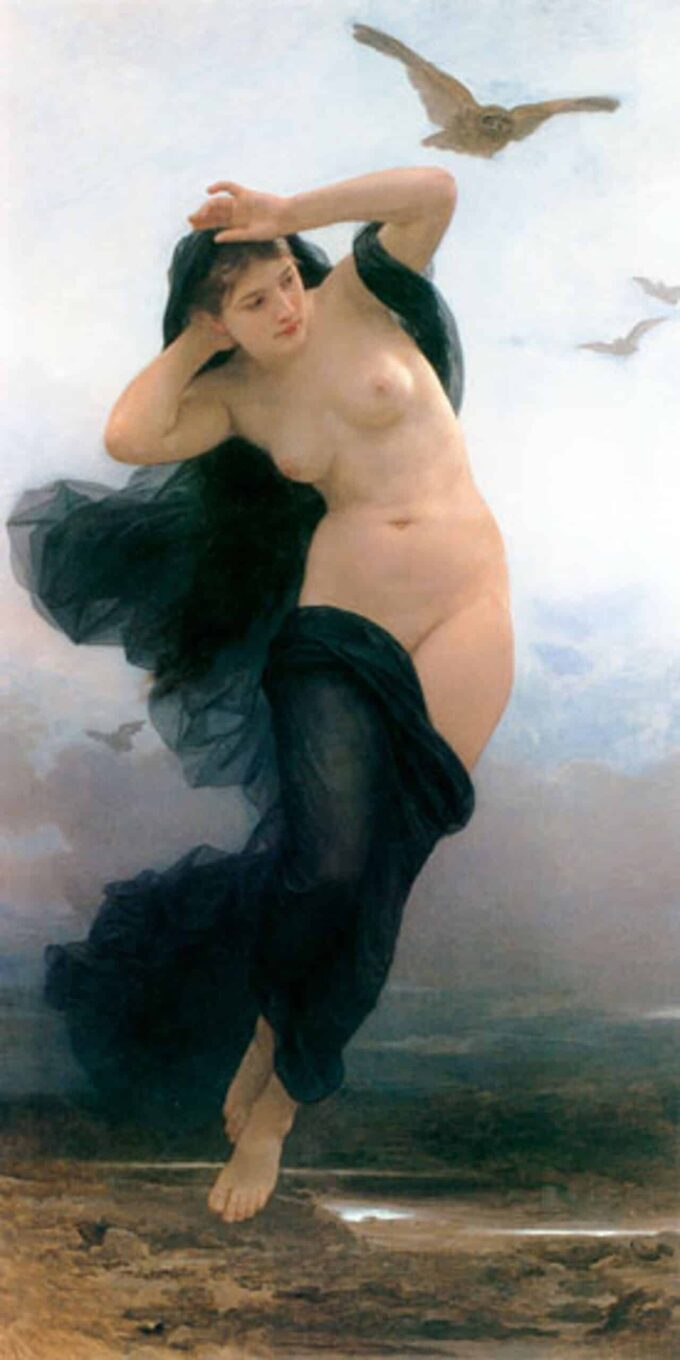 Noche – William Bouguereau William Bouguereau 70x140