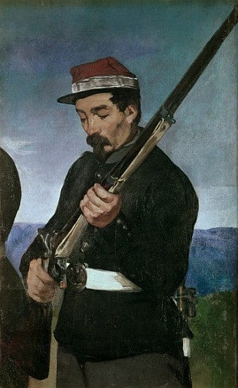 Oficial no comisionado sosteniendo su fusil – Edouard Manet Édouard Manet 70x105