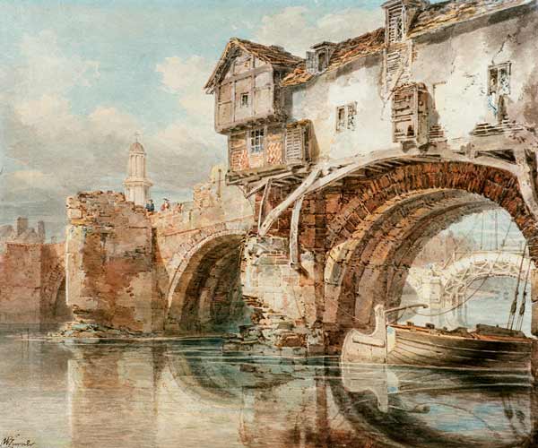 Viejo puente galés en Shrewsbury – William Turner William Turner 85x75