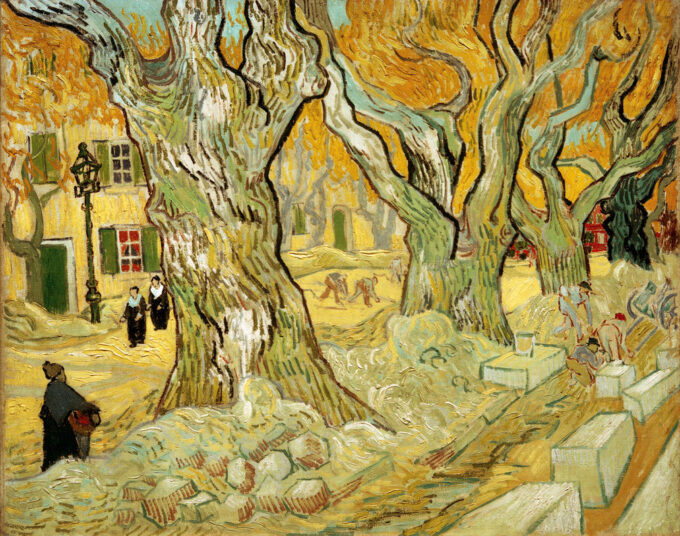 Trabajos de pavimentación en Saint-Remy – Van Gogh Vincent Van Gogh 85x75