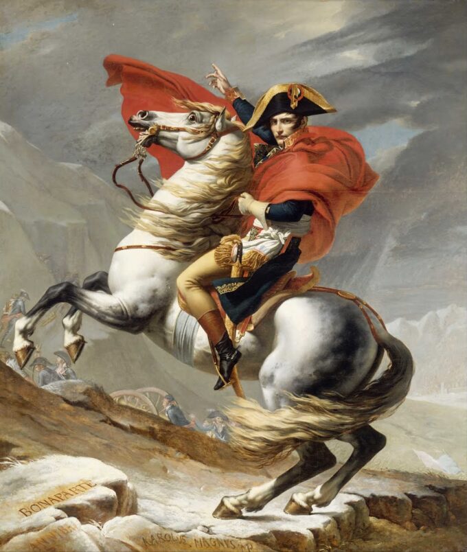 Bonaparte cruza el paso del Gran San Bernardo – Jacques-Louis David Cuadros Populares 70x85